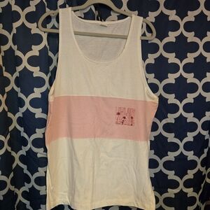 Vintage White and Pink "Wildwood NJ" Mens Tank Size X-Large